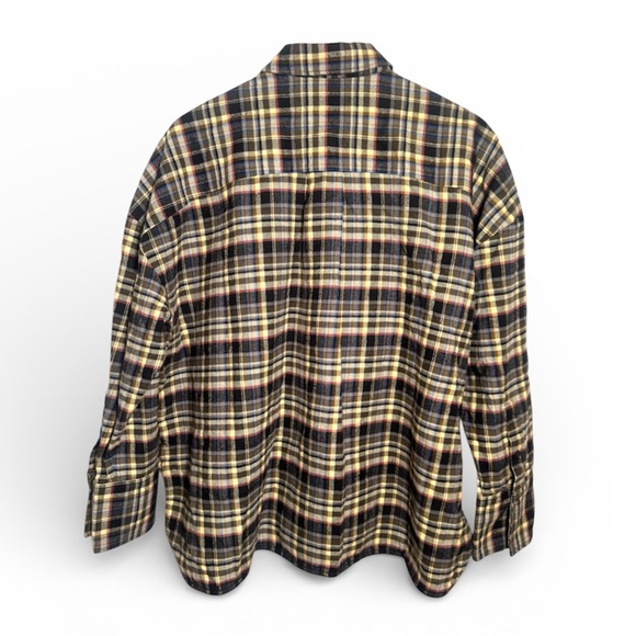 NWT Everlane Women's The Boxy Flannel Plaid Button Down Shirt Brown Multi - Picture 4 of 4